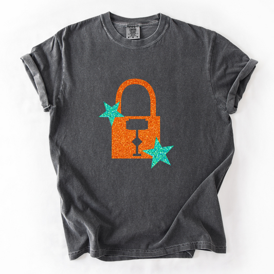 Lock with Stars Comfort Colors T-Shirt
