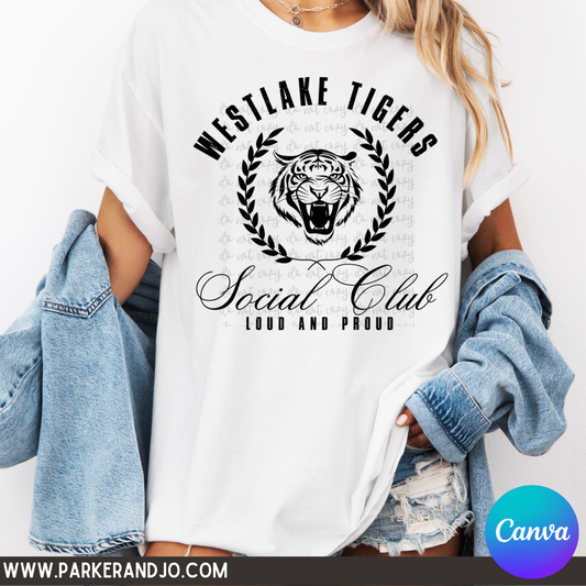 Mascot Social Club Canva Template