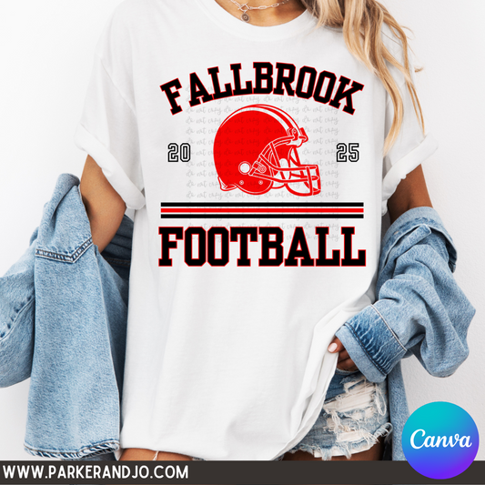 Varsity Football Canva Template