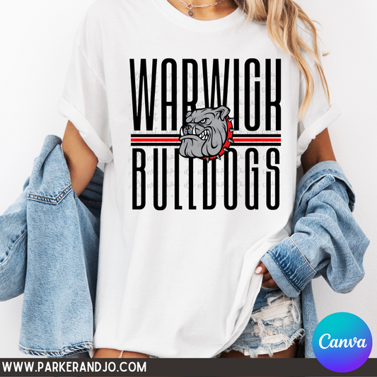 Narrow Text Mascot Canva Template