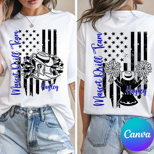 Mascot Drill Team 2 Designs Canva Template