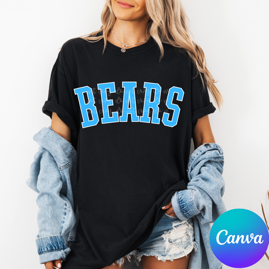 Varsity Curved Canva Template