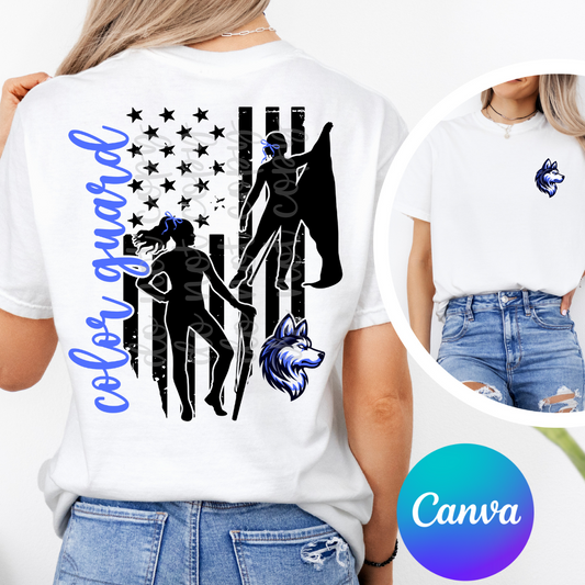 Color Guard Flag Canva Template