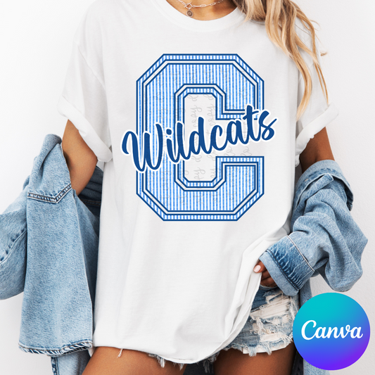 Seersucker Alphabet Mascot Canva Template