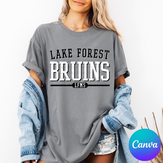 Simple Varsity School Mascot Canva Template
