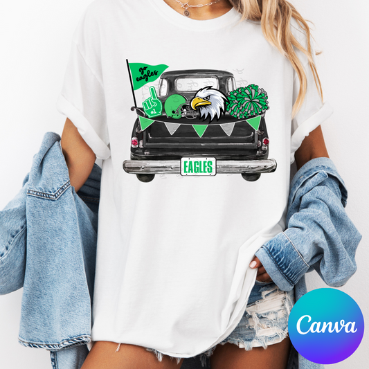 Pickup Truck Team Spirit Canva Template