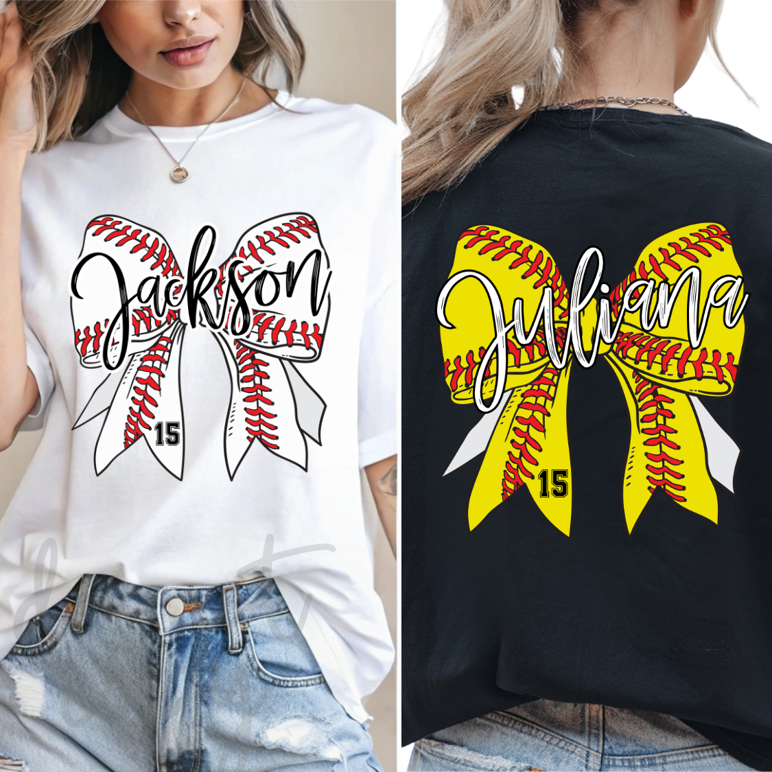 baseball and softball custom bows editable template