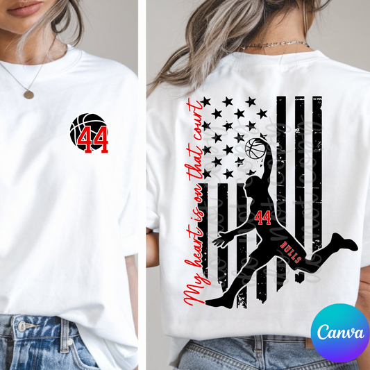 Flag Basketball Canva Template (Boy and Girl)