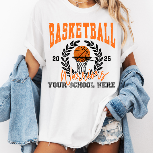 Basketball Hoop Wreath Editable Canva Template