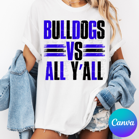 Mascot vs. All Y'all Canva Template