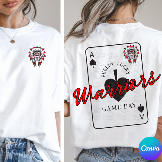 Aces Feelin' Lucky Game Day Canva Template