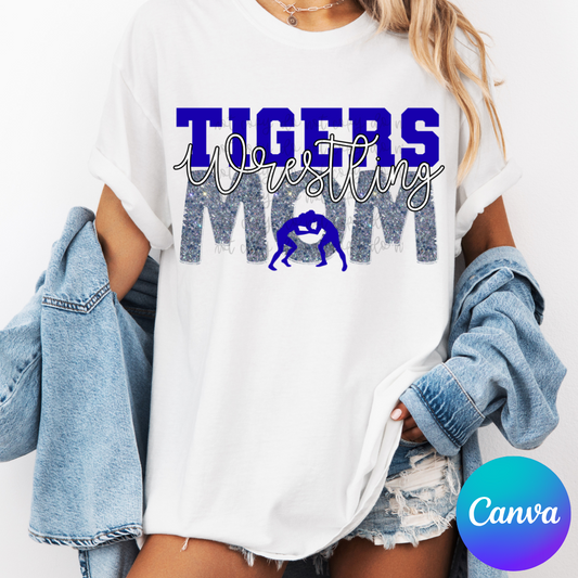 Wrestling Mom Canva Template