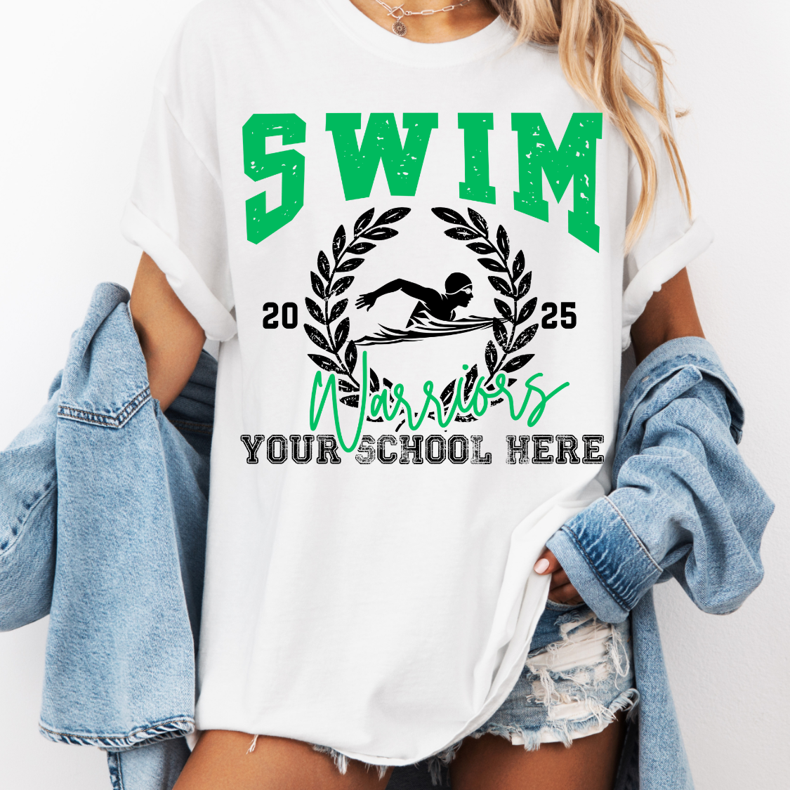 Swim Team Wreath Editable Template