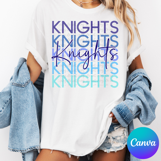 Striped Mascot Canva Template