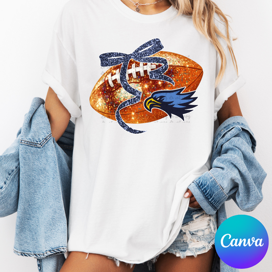 Glitter Football Canva Template