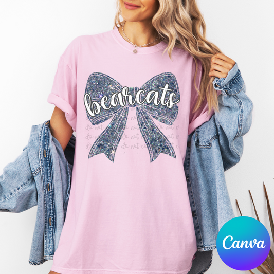 Coquette Bow Frame Canva Template