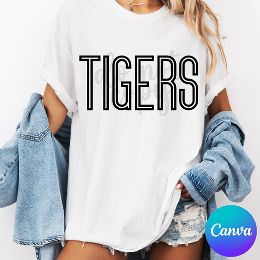 SIMPLE STRIPED TEXT CANVA TEMPLATE