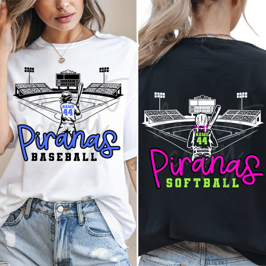 Baseball Softball Stadium Custom Player Editable Canva Template
