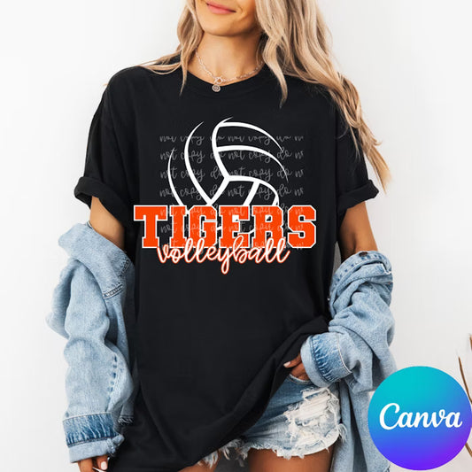 Volleyball Team Canva Template