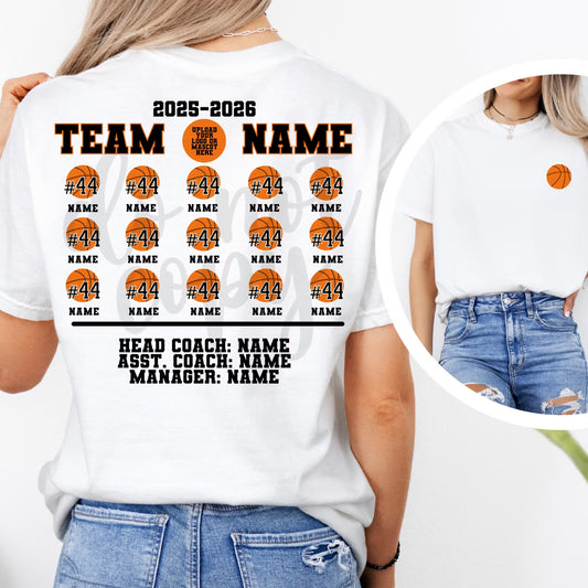 Basketball Team Roster Canva Template