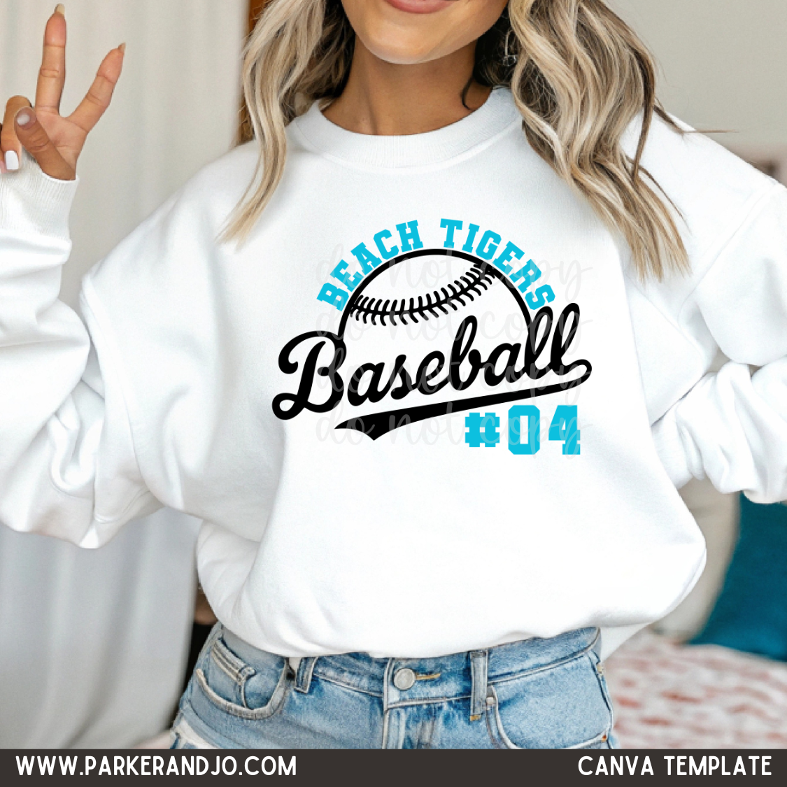 Baseball Text Canva Template