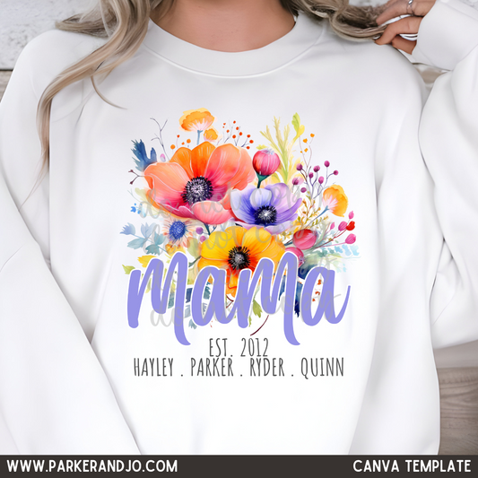 Mama Floral Spring Canva Template