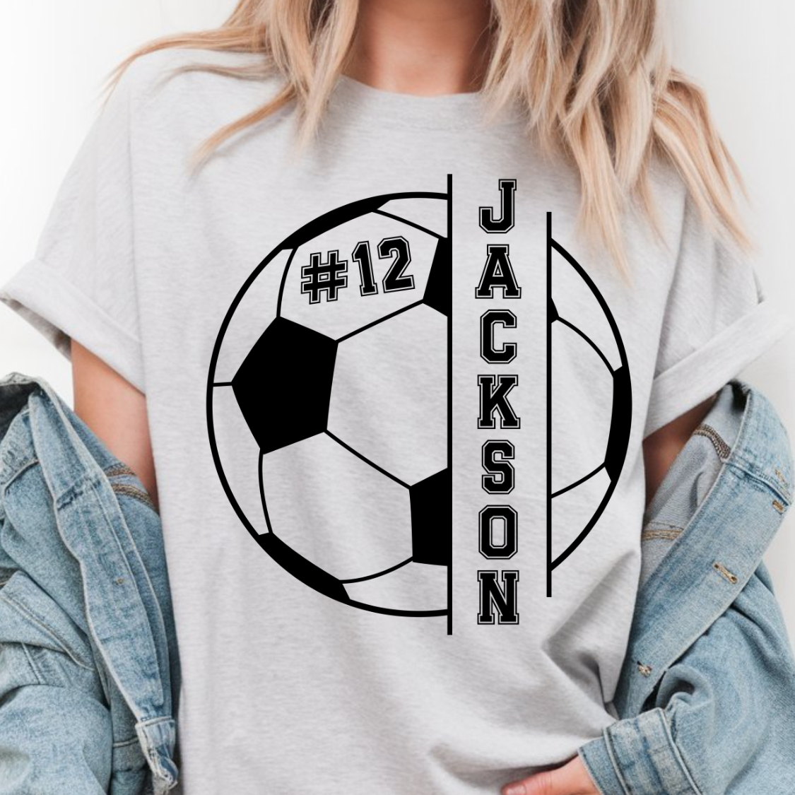 split soccer ball editable template