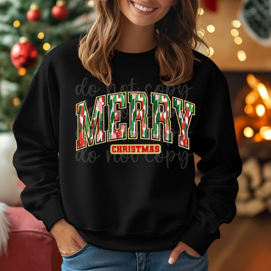 Merry Christmas Red, Green, Gold PNG