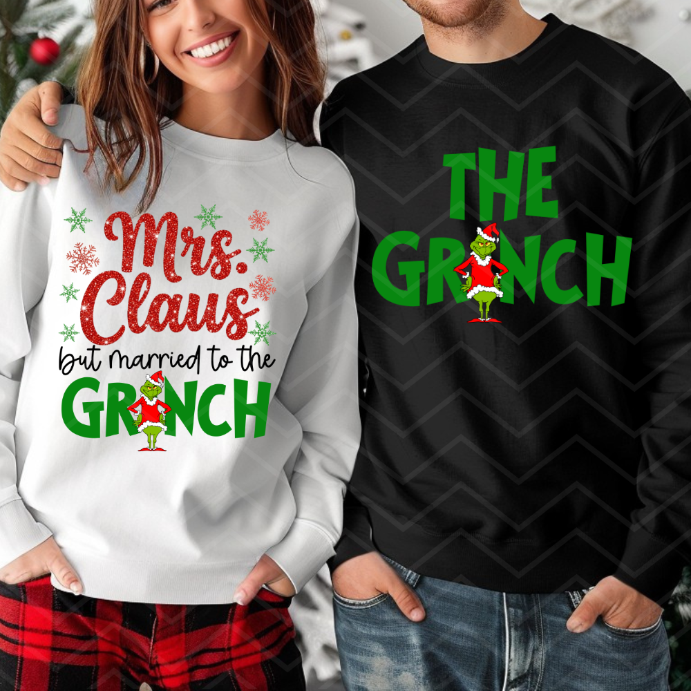 Mrs Claus & The Green Guy (set of two pngs)