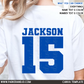 Custom Varisty Name and Number Canva Template