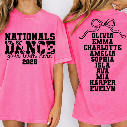 DANCE TEAM NATIONALS EDITABLE TEMPLATE