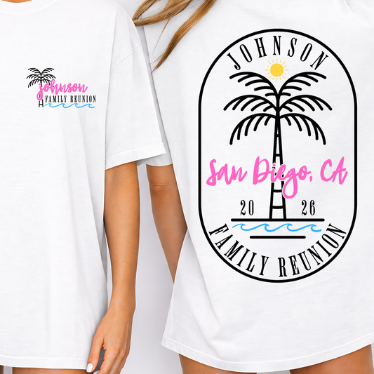 PALM TREE FAMILY REUNION EDITABLE TEMPLATE