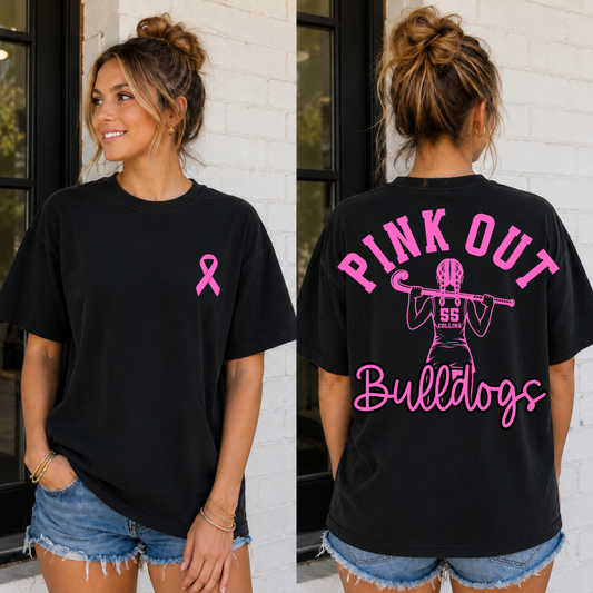 PINK OUT FIELD HOCKEY PLAYER EDITABLE TEMPLATE | *blank mockup included