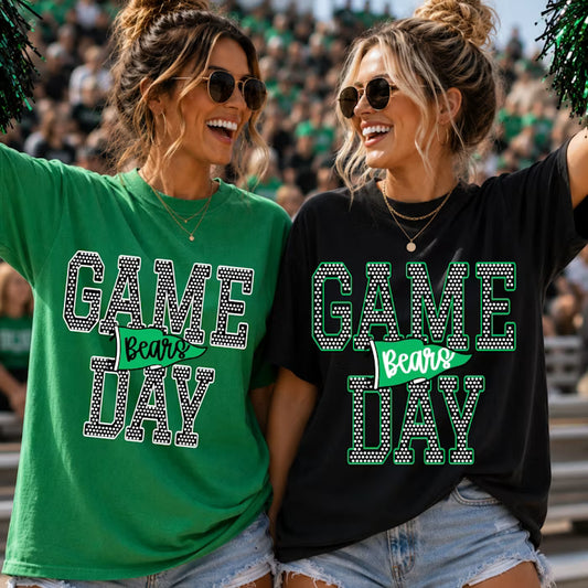 POLKA DOT GAME DAY PENNANT EDITABLE TEMPLATE | *blank mockup included