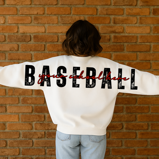 LONG DISTRESSED baseball 31 X 6.5 INCHES CANVA TEMPLATE