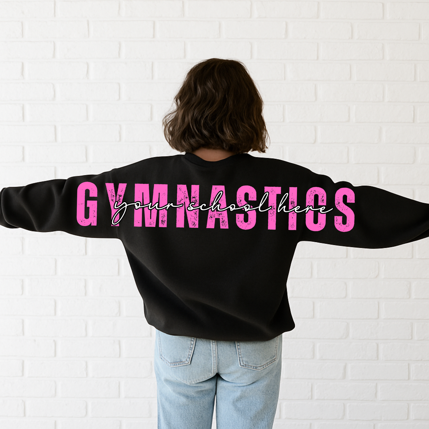LONG DISTRESSED gymnastics 31 X 6.5 INCHES CANVA TEMPLATE