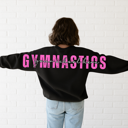 LONG DISTRESSED gymnastics 31 X 6.5 INCHES CANVA TEMPLATE