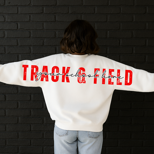 LONG DISTRESSED track and field 31 X 6.5 INCHES CANVA TEMPLATE