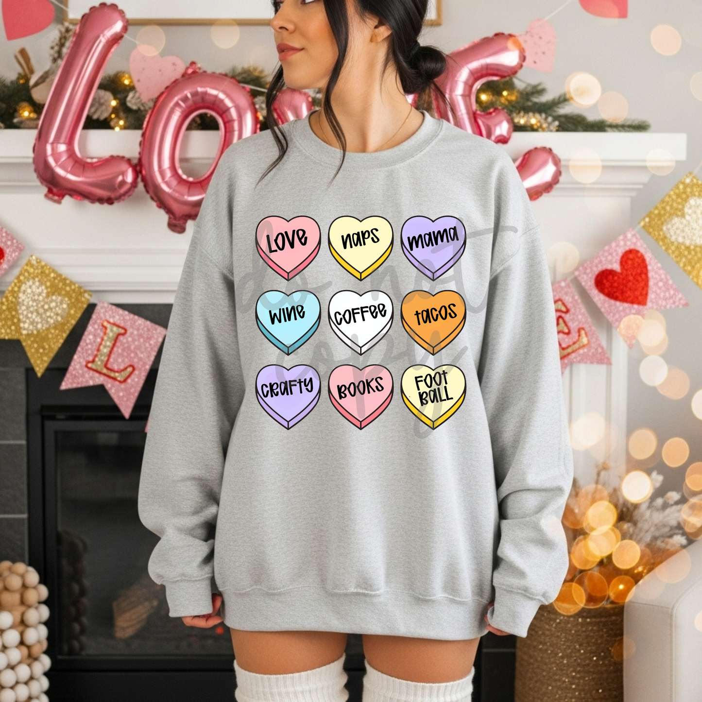 conversation hearts editable canva template