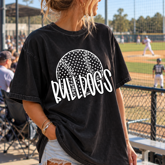 Polka Dot Baseball Softball Editable Template | *blank mockup included