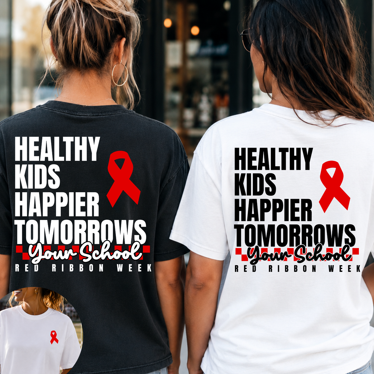 Red Ribbon Week Editable Template | *blank mockup included
