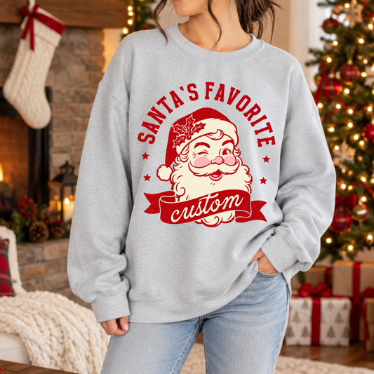 SANTA’S FAVORITE Custom Editable Template  | *blank mockup included