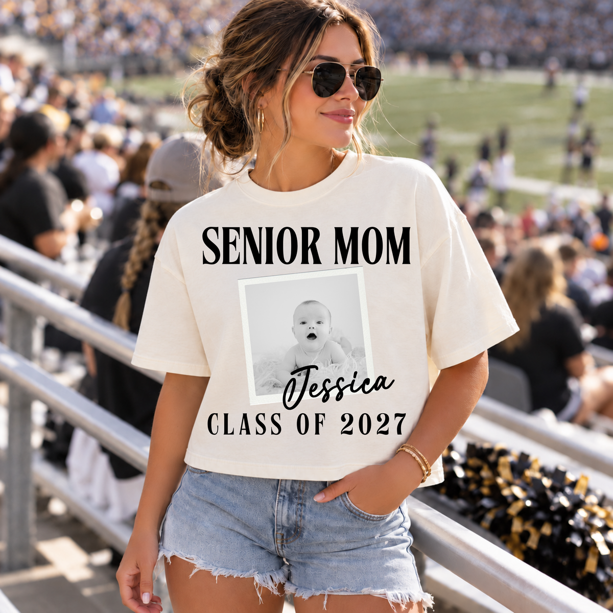Senior Mom Polaroid Photo Editable Template | *blank mockup included