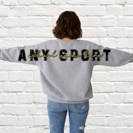 Long Across the Back Editable 35 x 7.3 INCHES TEMPLATE