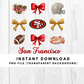 San Francisco 49ers Trendy Coquette Bow Football PNG File