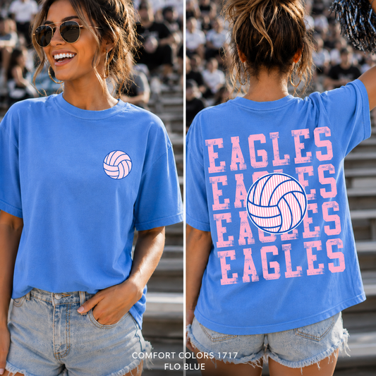 Seersucker Striped Volleyball Editable Template | *Blank Mockup Included