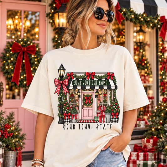 Shop Small Christmas Boutique Editable Template | includes blank mockup
