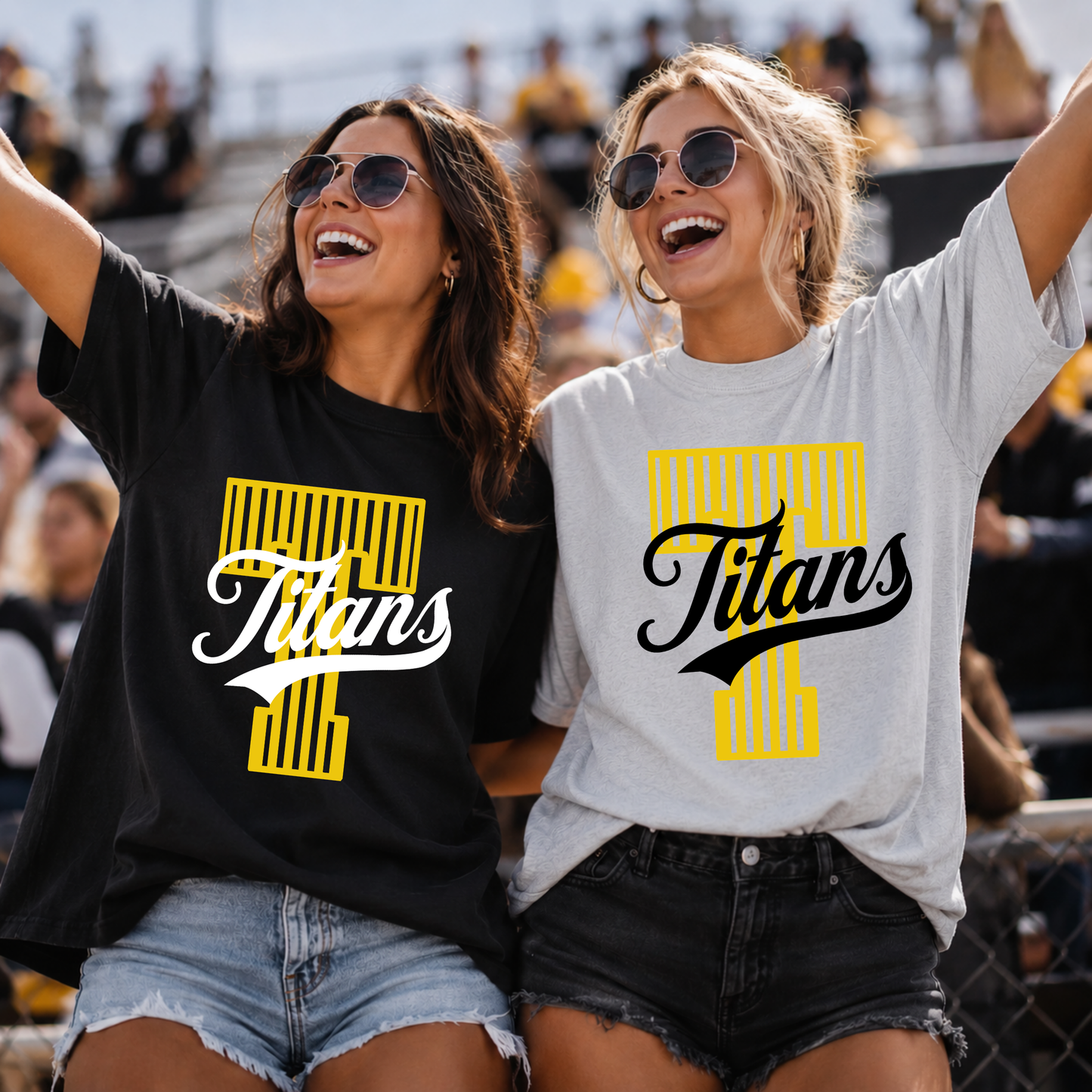 Striped Initial School Spirit Editable Template | *blank mockup included