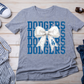 Dodgers Text Baseball Bow PNG