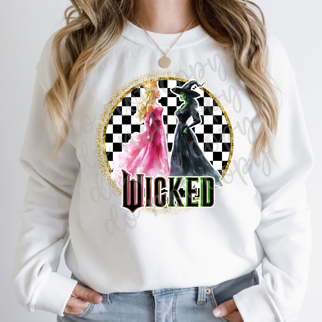 Witch Checkered Circle PNG
